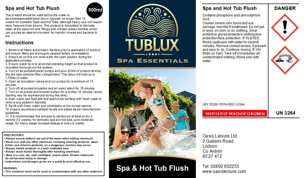 500ml TubLux Hot Tub  Flush
