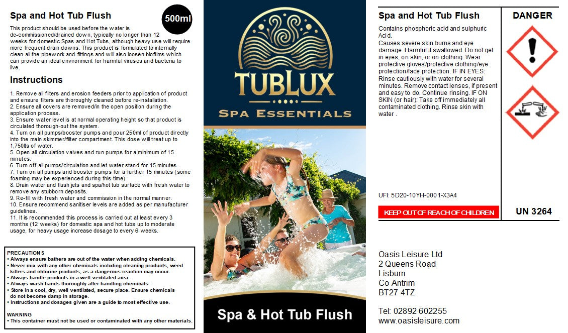 500ml TubLux Hot Tub  Flush